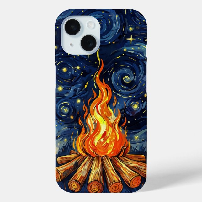 Van Gogh Style Campfire  Case-Mate iPhone Case (Back)