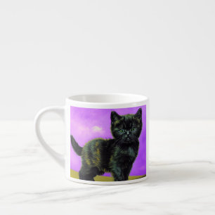 Van Gogh Style Cat Espresso Cup
