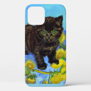 Van Gogh Style Cat with Sunflowers iPhone 12 Case