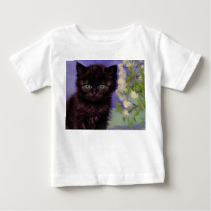 Van Gogh Style Cat with White Flowers Baby T-Shirt