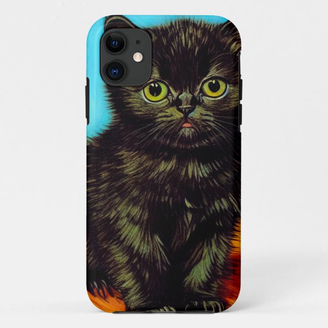 Van Gogh Style Pouting Kitten Case-Mate iPhone Case (Back)