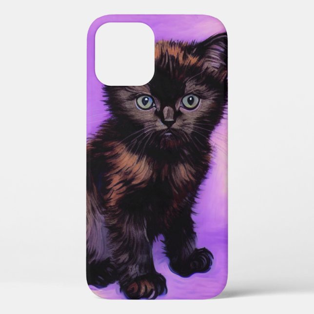 Van Gogh Style Purple Cat Case-Mate iPhone Case (Back)