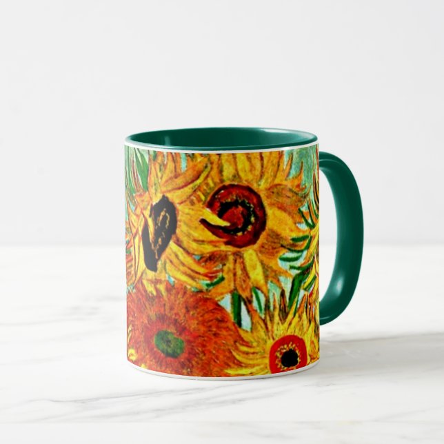Van Gogh - Sunflowers 12, Mug (Front Right)