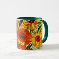 Van Gogh - Sunflowers 12 Two-Tone Coffee Mug