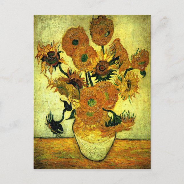 Van Gogh - Sunflowers, 14 Postcard (Front)