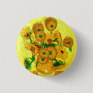 Van Gogh Sunflowers 3 Cm Round Badge