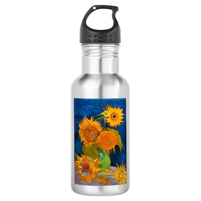 Van Gogh Sunflowers 532 Ml Water Bottle (Front)
