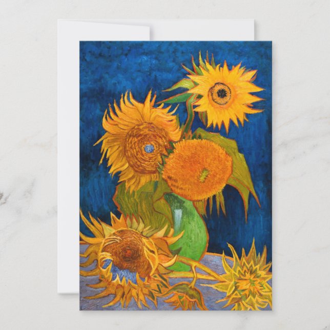 Van Gogh Sunflowers Announcement (Front)