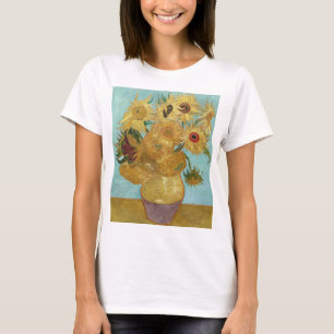 Van Gogh Sunflowers - Blue & Yellow Impressionism T-Shirt
