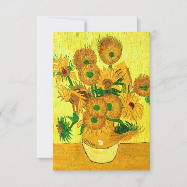 Van Gogh Sunflowers Card (Front)
