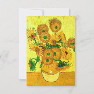 Van Gogh Sunflowers Card