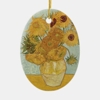 Van Gogh Sunflowers Ceramic Tree Decoration