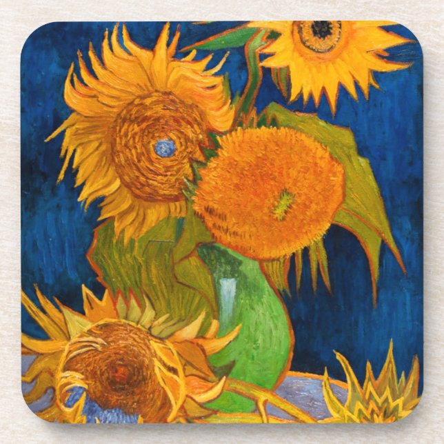 Van Gogh Sunflowers Coaster (Front)