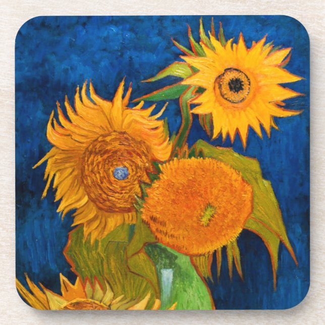 Van Gogh Sunflowers Coaster (Front)