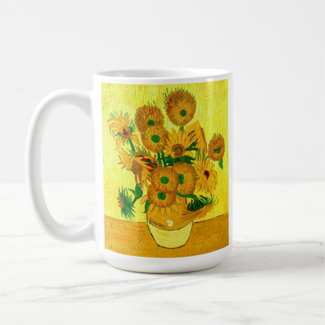 Van Gogh Sunflowers Coffee Mug (Left)