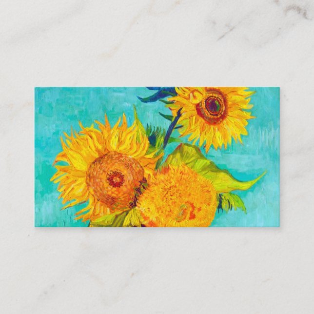 Van Gogh Sunflowers  Enclosure Card (Front)