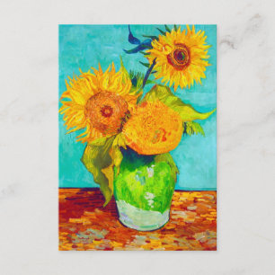 Van Gogh Sunflowers  Enclosure Card