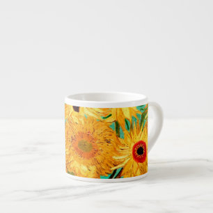 Van Gogh Sunflowers (F455) Vintage Fine Art Espresso Cup