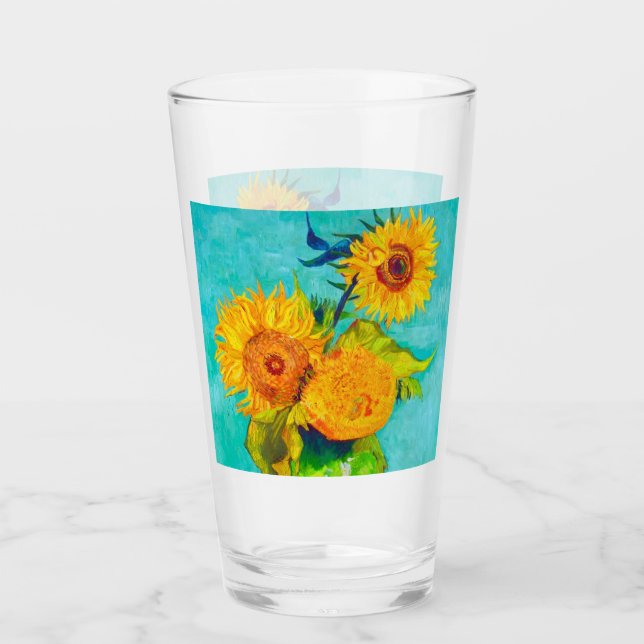Van Gogh Sunflowers  Glass (Front)