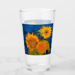 Van Gogh Sunflowers Glass<br><div class="desc">Coffee Mug featuring Vincent van Gogh’s Vase with Five Sunflowers (1888). Still life depicting five beautiful sunflowers in a green vase. A great gift for fans of Post-Impressionism and Dutch art.</div>