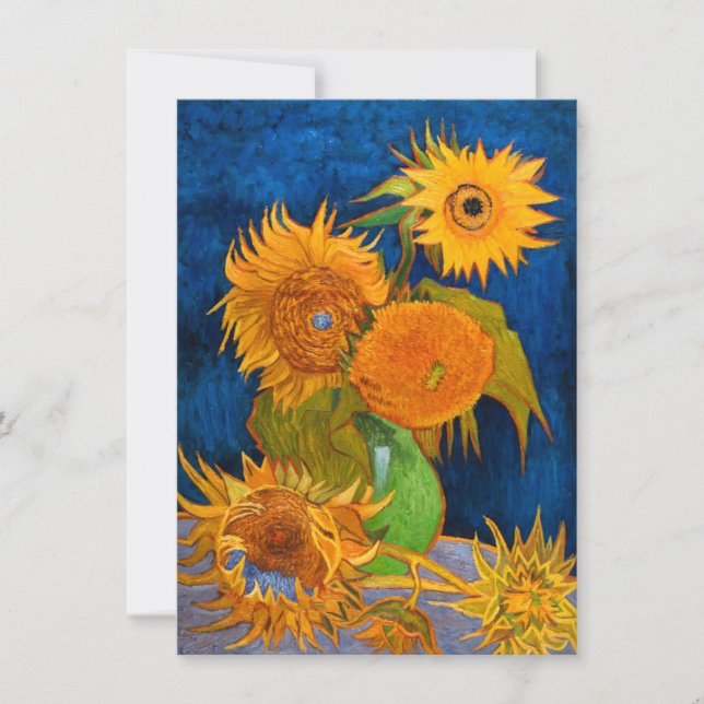 Van Gogh Sunflowers Invitation (Front)