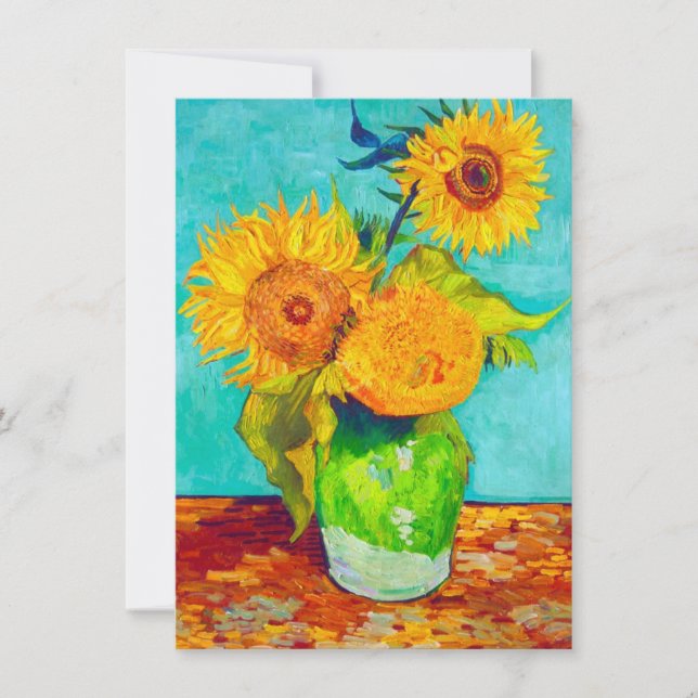 Van Gogh Sunflowers  Invitation (Front)
