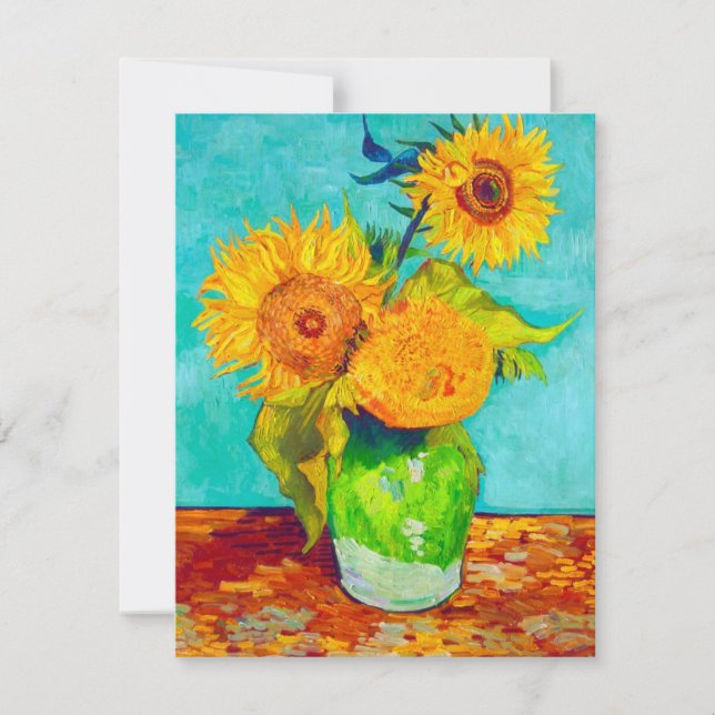Van Gogh Sunflowers Invitation (Front)