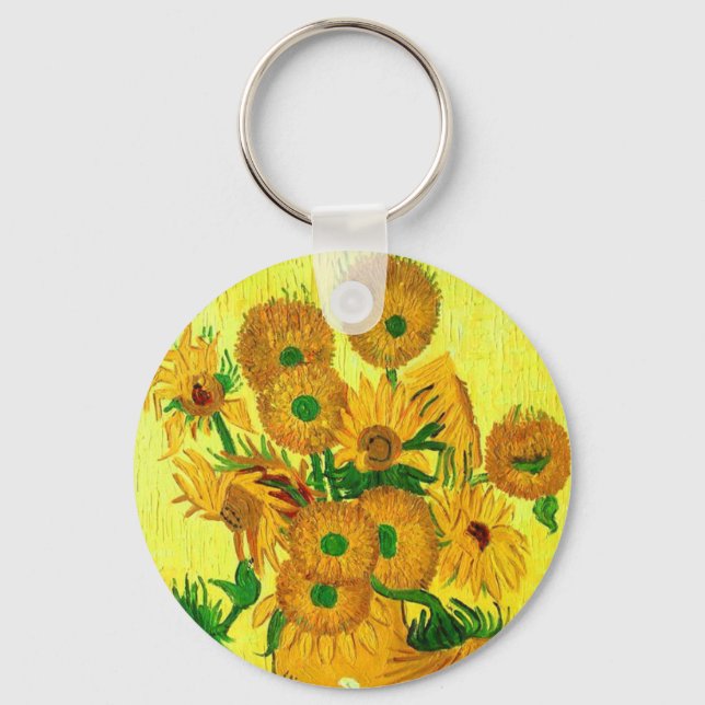 Van Gogh Sunflowers Key Ring (Front)