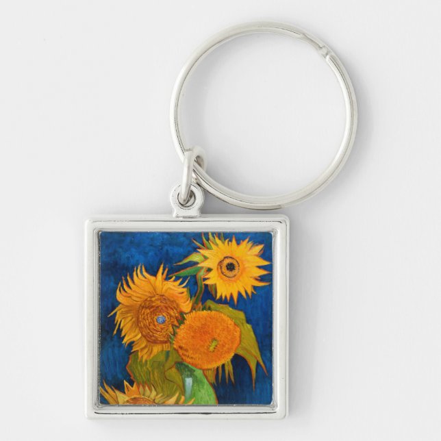 Van Gogh Sunflowers Key Ring (Front)