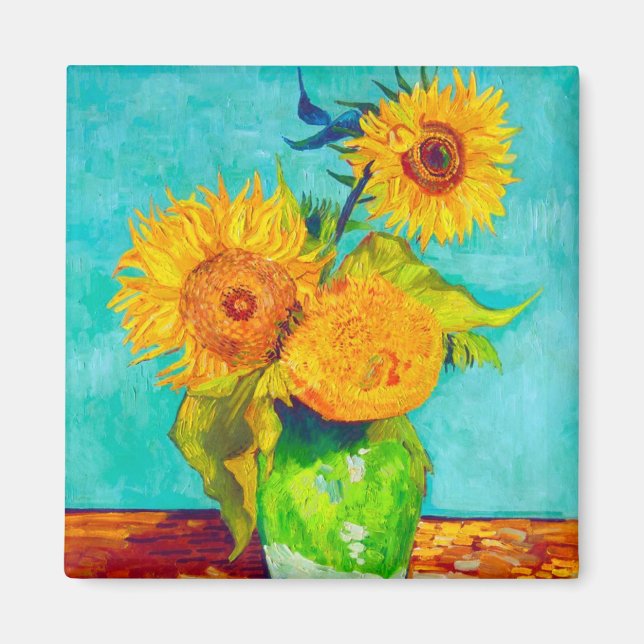 Van Gogh Sunflowers  Magnet (Front)