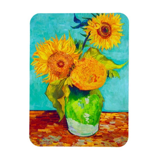 Van Gogh Sunflowers  Magnet (Vertical)