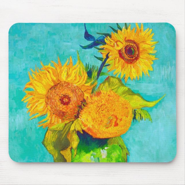 Van Gogh Sunflowers  Mouse Mat (Front)
