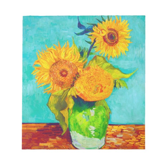 Van Gogh Sunflowers  Notepad (Front)