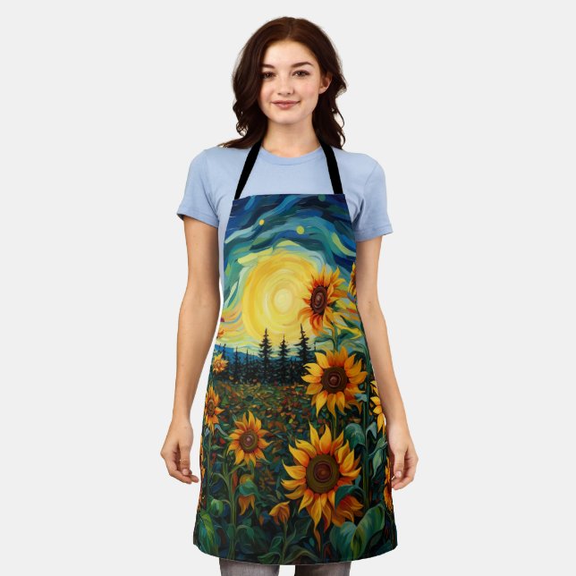  Van Gogh Sunflowers Painting Apron (Worn)