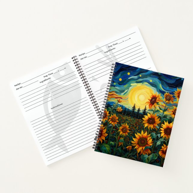  Van Gogh Sunflowers Painting Notebook (Inside)
