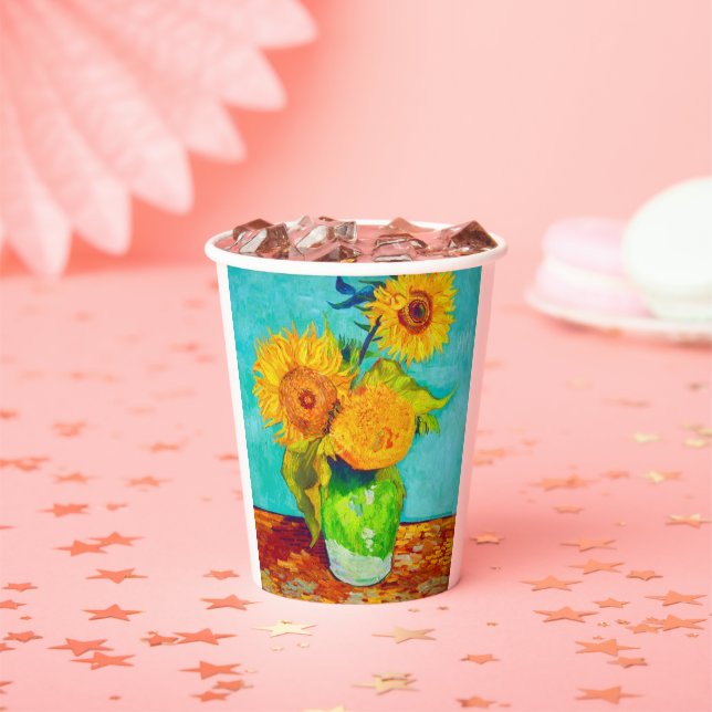 Van Gogh Sunflowers  Paper Cups (Insitu)