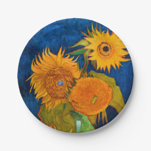Van Gogh Sunflowers Paper Plate