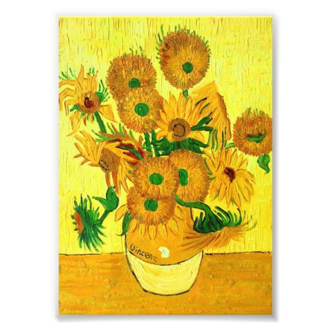 Van Gogh Sunflowers Photo Print (Front)