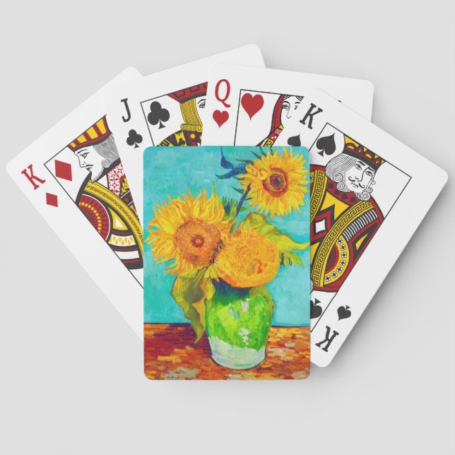 Van Gogh Sunflowers  Playing Cards (Back)
