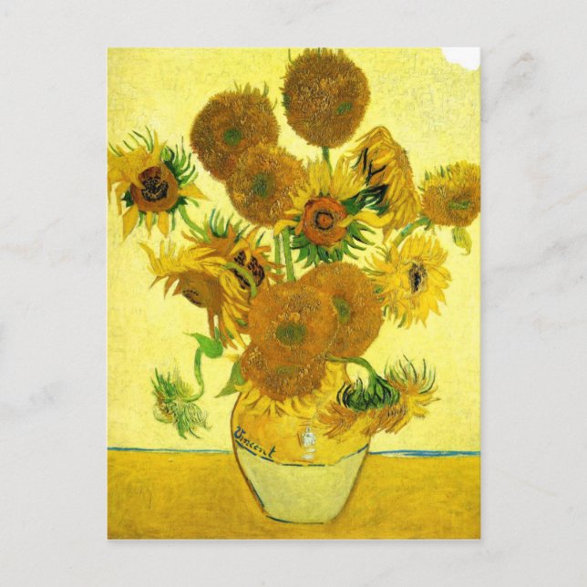Van Gogh Sunflowers Postcard (Front)