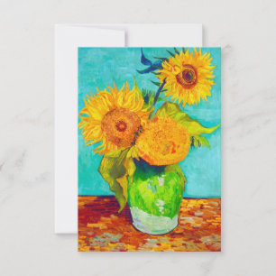 Van Gogh Sunflowers  RSVP Card