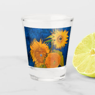 Van Gogh Sunflowers Shot Glass