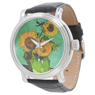 Van Gogh - Sunflowers three, famous painting, Watch