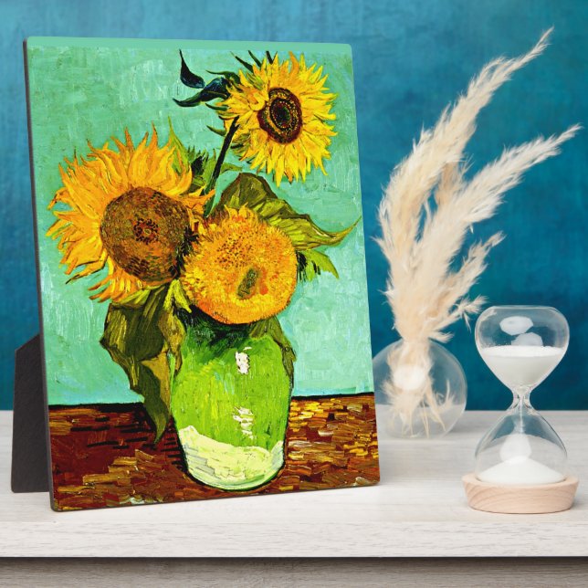 Van Gogh - Sunflowers three Plaque (Side)