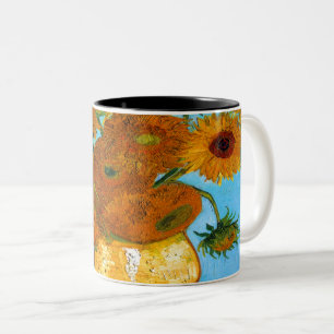 Van Gogh Sunflowers Two-Tone Coffee Mug