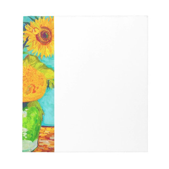 Van Gogh Sunflowers Updated Notepad (Front)
