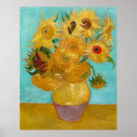 Van Gogh Sunflowers | Van Gogh Wall Art | Poster<br><div class="desc">The Impressionism piece Sunflowers by Vincent Van Gogh is a lesser known but stunning work. Display this beautiful exhibition poster quality work of art as inexpensive home decor. Introducing the perfect way to print and display art – on premium matte posters by Inexpensive Home Decor. Made with museum-grade paper (175gsm...</div>