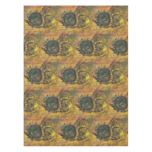 Van Gogh Sunflowers - Vintage Golden Floral Art Tablecloth