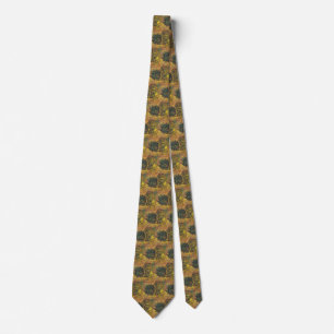 Van Gogh Sunflowers - Vintage Golden Floral Art Tie