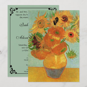 Van Gogh Sunflowers Wedding Invitation